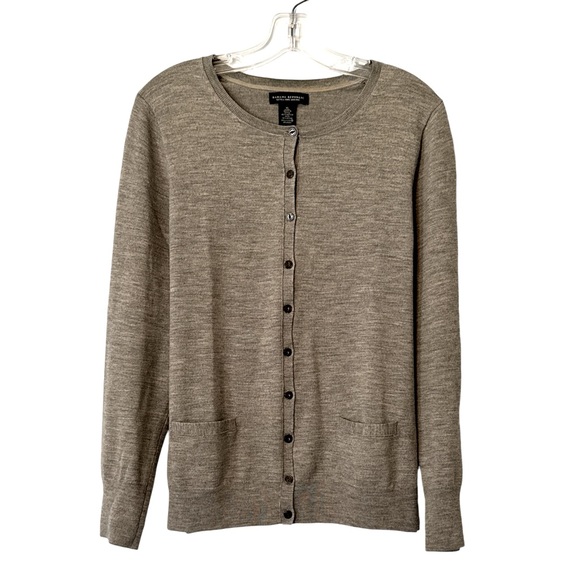 Banana Republic Gray Merino Wool Crewneck Cardigan - Picture 3 of 11